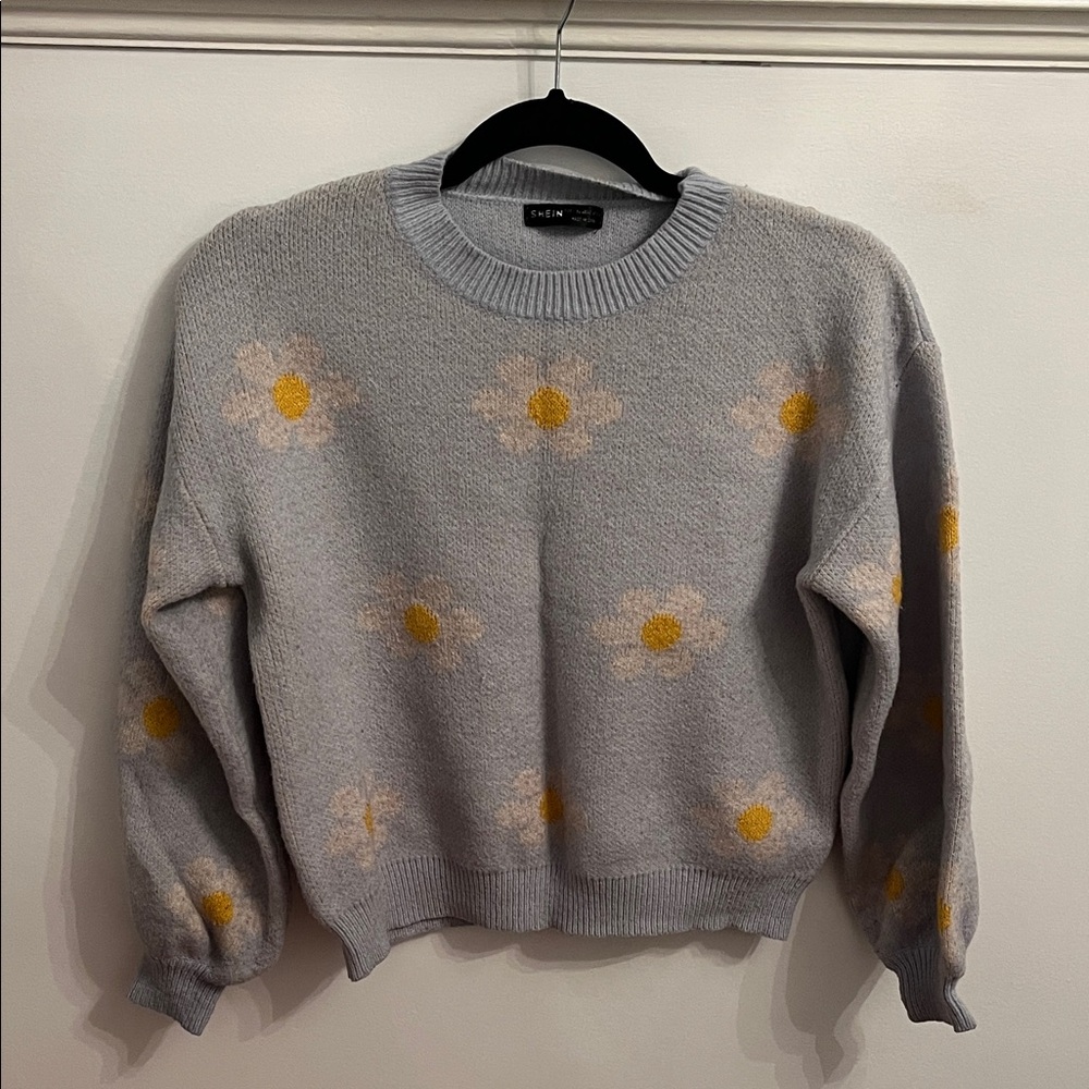 Light blue daisy sweater from SHEIN